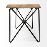 Papillion III 66L x 16W Blonde Wood And Iron Dining Bench from Mercana - Luna Furniture
