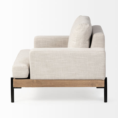 Colburne I Beige Fabric W/ Wood and Iron Frame Accent Chair from Mercana - Luna Furniture