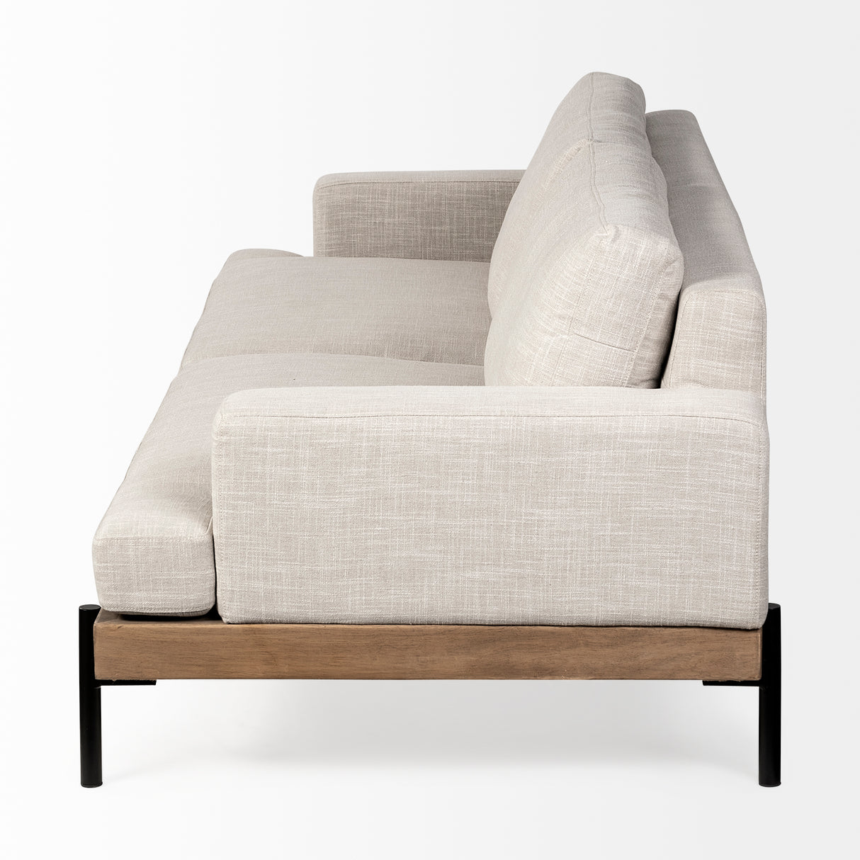 Colburne II 95" Beige Upholstered Three Seater Sofa from Mercana - Luna Furniture