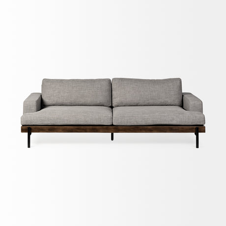 Colburne II 95" Gray Upholstered Three Seater Sofa from Mercana - Luna Furniture