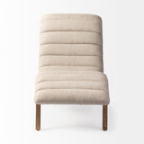 Pierre Beige Fabric Upholstered Armless Chaise Lounge Chair from Mercana - Luna Furniture