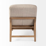 Pierre Beige Fabric Upholstered Armless Chaise Lounge Chair from Mercana - Luna Furniture