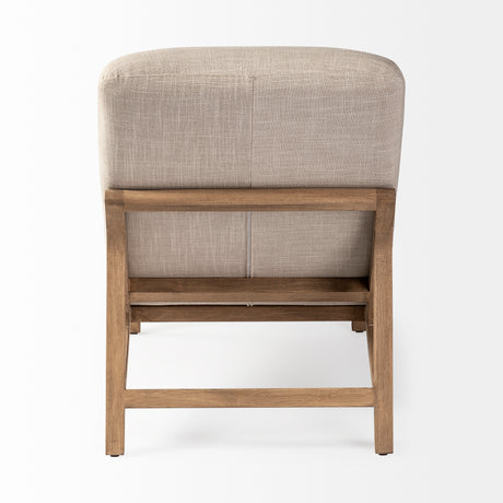 Pierre Beige Fabric Upholstered Armless Chaise Lounge Chair from Mercana - Luna Furniture