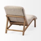 Pierre Beige Fabric Upholstered Armless Chaise Lounge Chair from Mercana - Luna Furniture