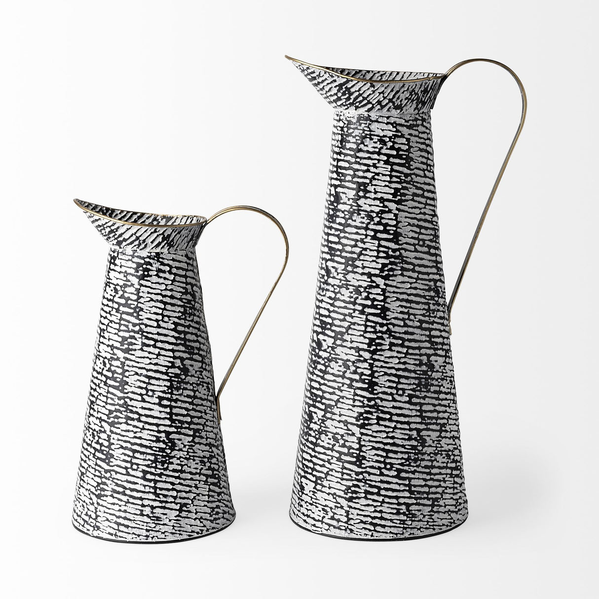 Colette Large Black/White Patterned Vase from Mercana - Luna Furniture