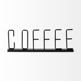Coffee 15L x 1W Black Metal Sign from Mercana - Luna Furniture