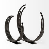 Taj (Large) 21L x 3W Black Broken Halo Decorative Object from Mercana - Luna Furniture