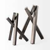 Bastian (Small) 8L x 7W Black Metal Abstract Object from Mercana - Luna Furniture