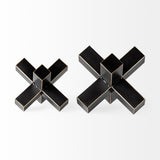Abel (Large) 9L x 9W Black Metal Jack W/ Gold Accents from Mercana - Luna Furniture