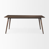 Nicholas II 72x39 Brown Solid Wood Top Metal/Wood Leg Dining Table from Mercana - Luna Furniture