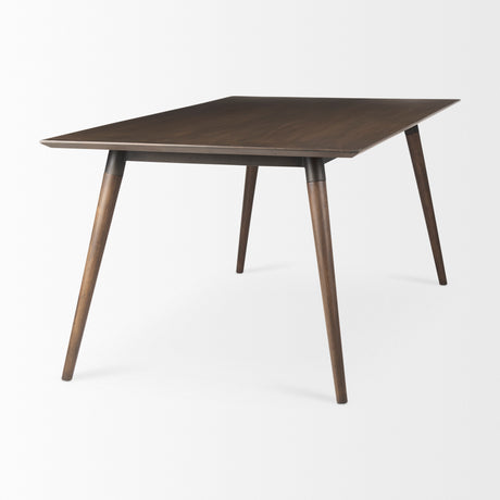 Nicholas II 72x39 Brown Solid Wood Top Metal/Wood Leg Dining Table from Mercana - Luna Furniture