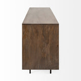 Grace 70Wx18.5Lx31.25H Two-Tone Brown Solid Wood 6 Drawer Sideboard from Mercana - Luna Furniture