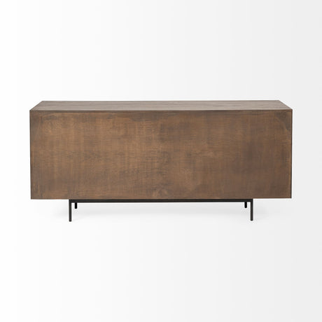 Grace 70Wx18.5Lx31.25H Two-Tone Brown Solid Wood 6 Drawer Sideboard from Mercana - Luna Furniture