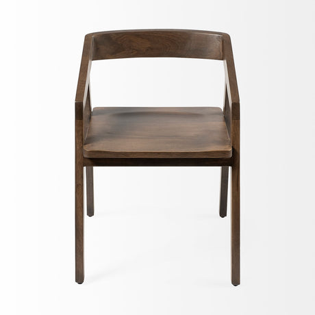 Nicholas I Onyx Brown Solid Wood Dining Chair from Mercana - Luna Furniture