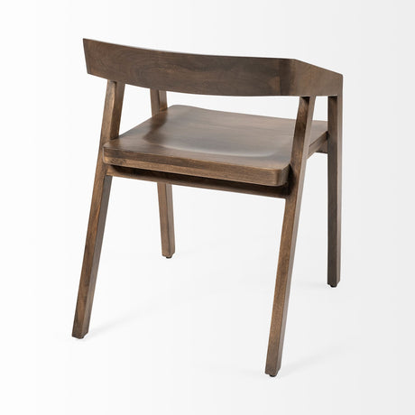 Nicholas I Onyx Brown Solid Wood Dining Chair from Mercana - Luna Furniture