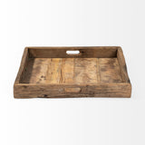 Carson (Small) 24L x 24W Brown Reclaimed Wood Tray from Mercana - Luna Furniture