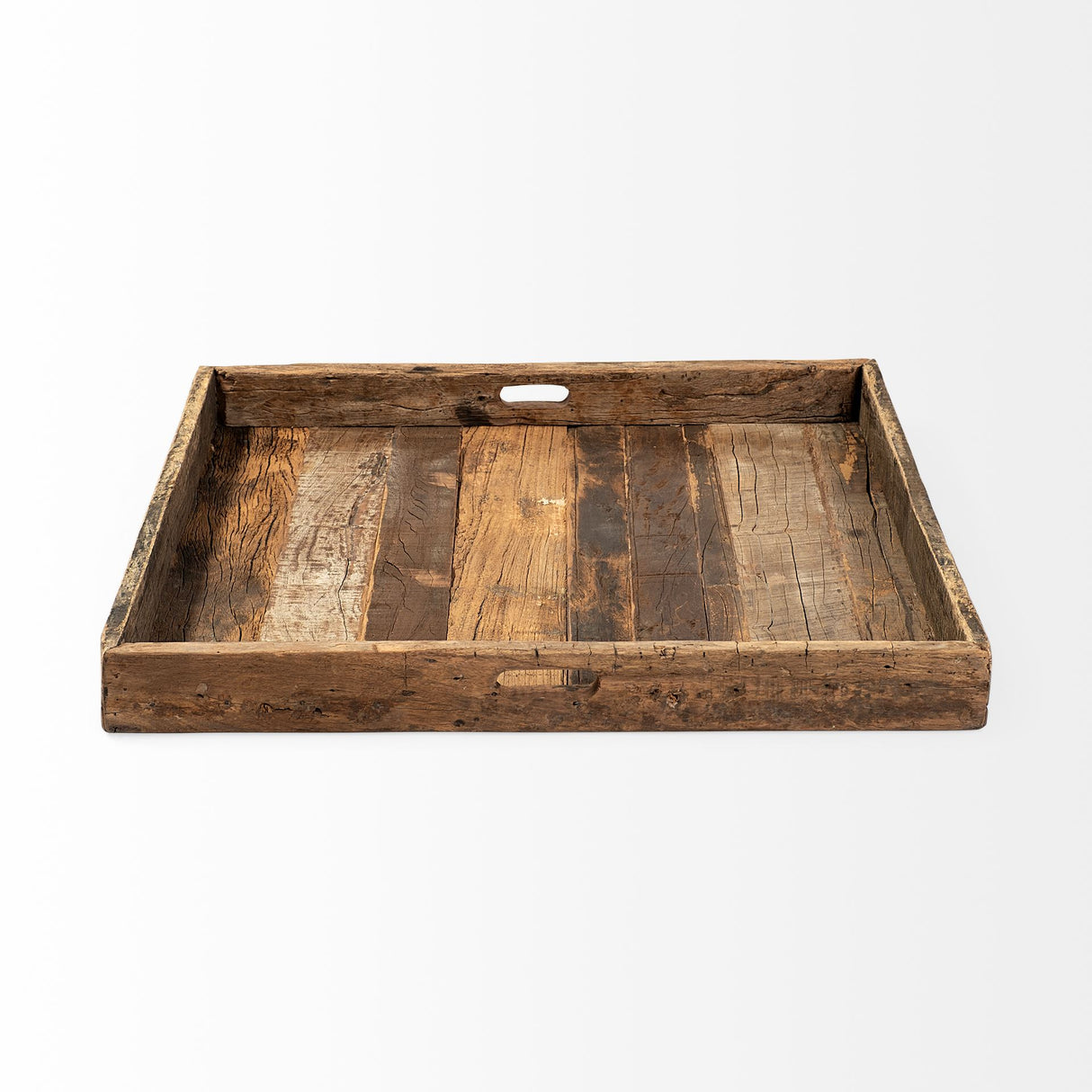 Carson (Large) 30L x 30W Brown Reclaimed Wood Tray from Mercana - Luna Furniture