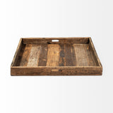 Carson (Large) 30L x 30W Brown Reclaimed Wood Tray from Mercana - Luna Furniture