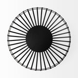 Emilio Set of 2 Black Metal Slated Bowls from Mercana - Luna Furniture