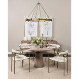 Parker I Cream Fabric Seat Gold Metal Frame Dining Chair, Set of 2 from Mercana - Luna Furniture