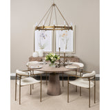 Pearl Short White Gold Rim Glass Vase from Mercana - Luna Furniture