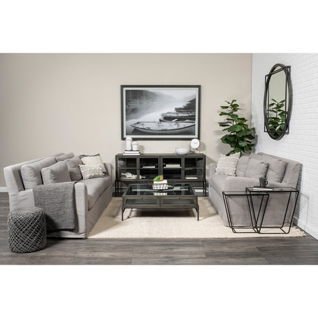Denly I 69 X 38.25 X 34.5 Flint Gray Slipcover Two Seater Sofa from Mercana - Luna Furniture