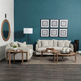 Roy I 84" Frost Gray Upholstered Three Seater Sofa from Mercana - Luna Furniture