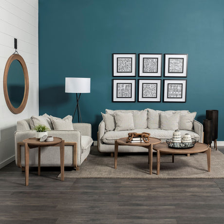 Roy I 84" Frost Gray Upholstered Three Seater Sofa from Mercana - Luna Furniture