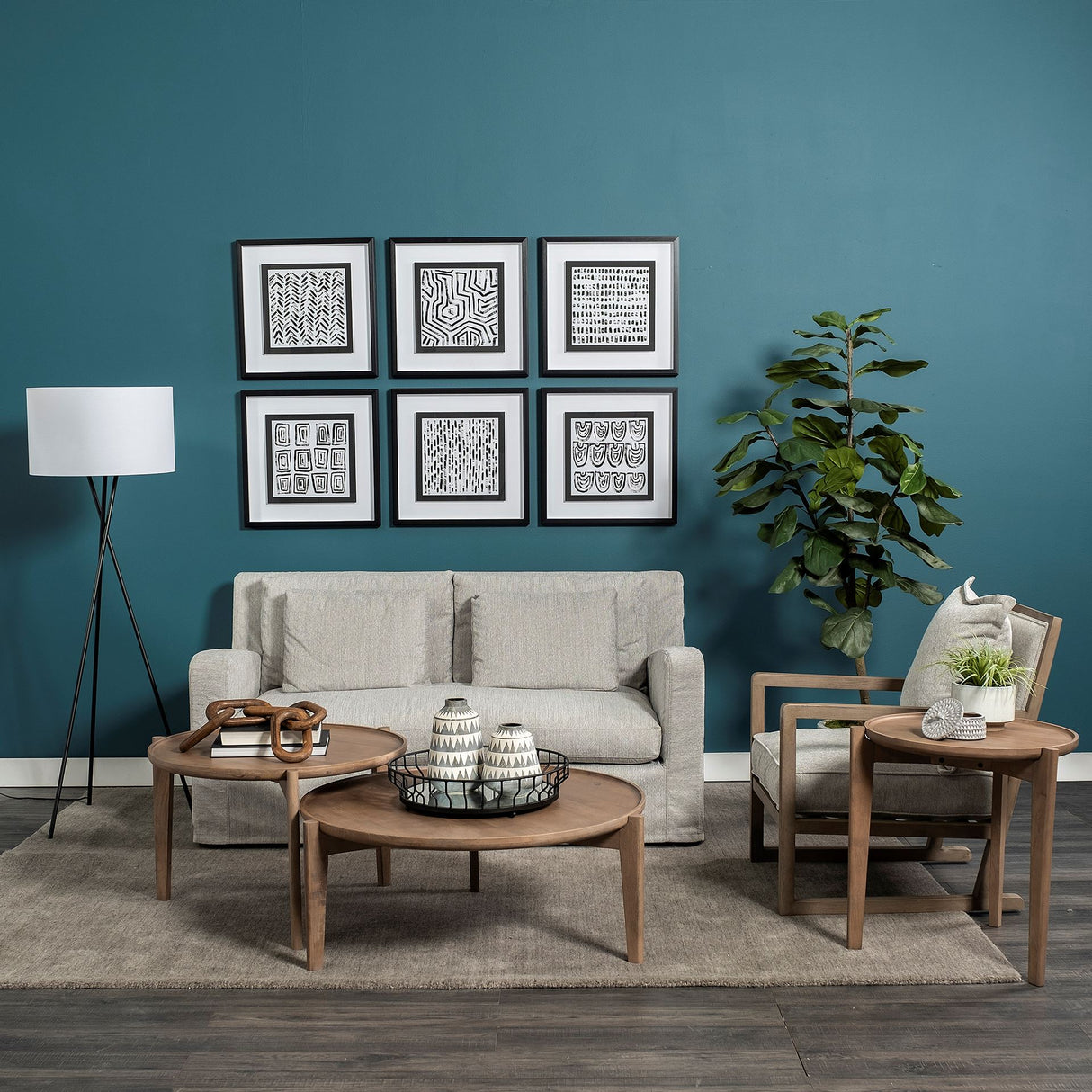 Sherlock Frost Gray Wood Frame Accent Chair from Mercana - Luna Furniture