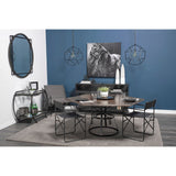 Chriselle Black Metal And Glass Two Tier Bar Cart from Mercana - Luna Furniture