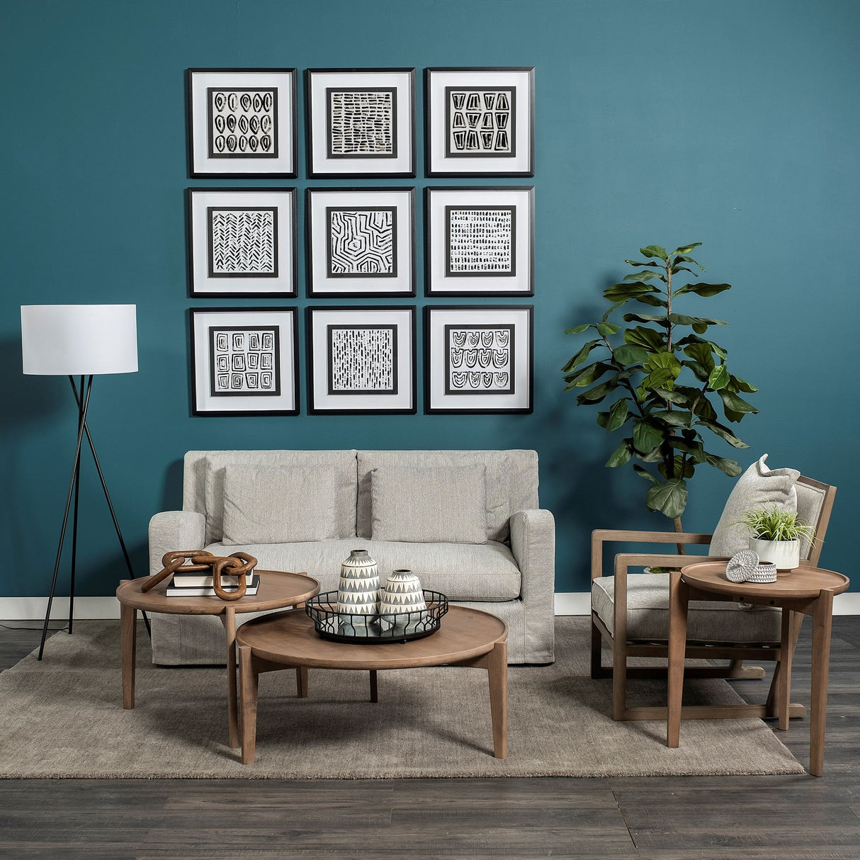 Mixed Signals II by June Erica Vess a Hand Embellished Textured Framed Art Print Matted under Glass from Mercana - Luna Furniture
