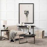Zahavi I 20" Grey-toned hair-on-hide ottoman from Mercana - Luna Furniture
