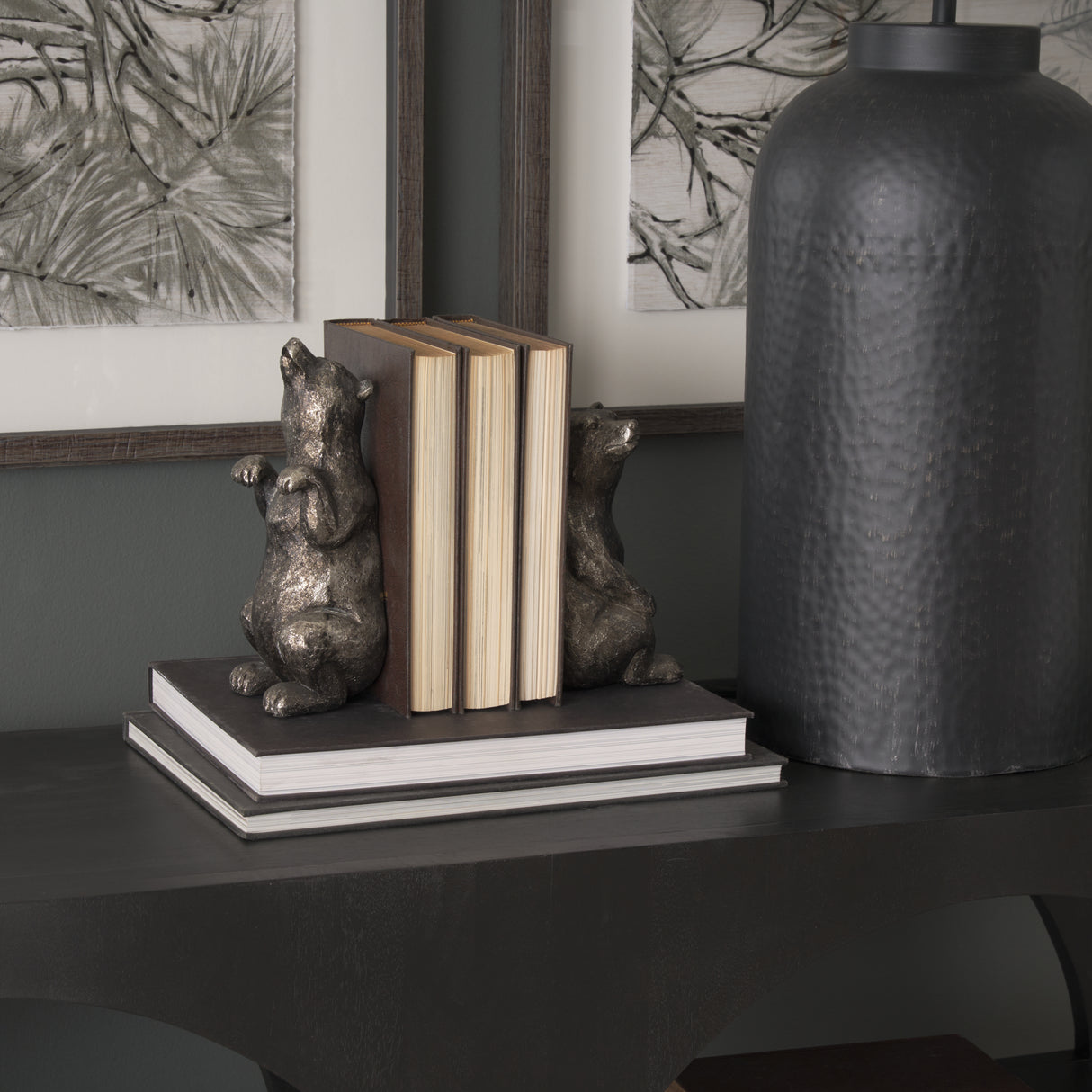 Sleuth (Set of 2) 9L x 8W Grizzly Bear Bookends from Mercana - Luna Furniture