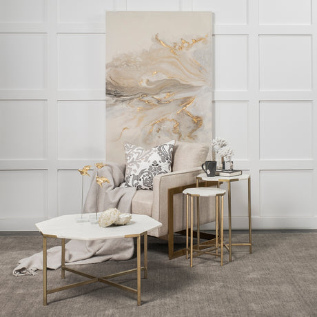 Isla (Large) 5L x 5W White Replica Resin Coral On Clear White Glass from Mercana - Luna Furniture
