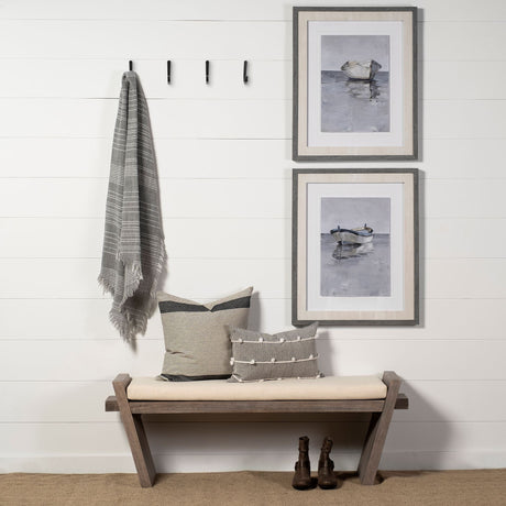 Boat on the Horizon I by Ethan Harper Hand Embellished Textured Framed Art Print Matted under Glass from Mercana - Luna Furniture