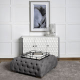 Christa 22L x 22W Black Metal Mirrored Base Square Tray from Mercana - Luna Furniture