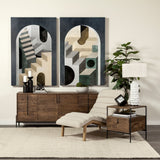 Pierre Beige Fabric Upholstered Armless Chaise Lounge Chair from Mercana - Luna Furniture