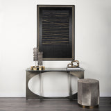 OM-Gold Lines by Studio M a handmade Original Framed Artwork under Glass from Mercana - Luna Furniture