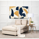 Reva I (Large) 24L x 24W Gold Round Top Cast Aluminum Accent Table from Mercana - Luna Furniture