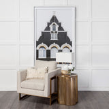 Quatrefoil 18L x 18W Gold Flower W/ Wooden Top Brass Cladding Accent Table from Mercana - Luna Furniture