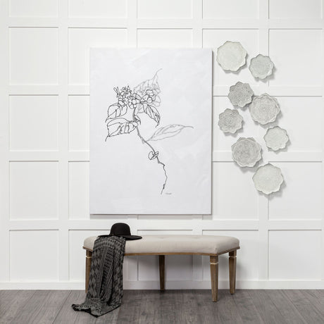 Miranda Set of 2 Stamped Metal Lotus Flower Wall Decor from Mercana - Luna Furniture
