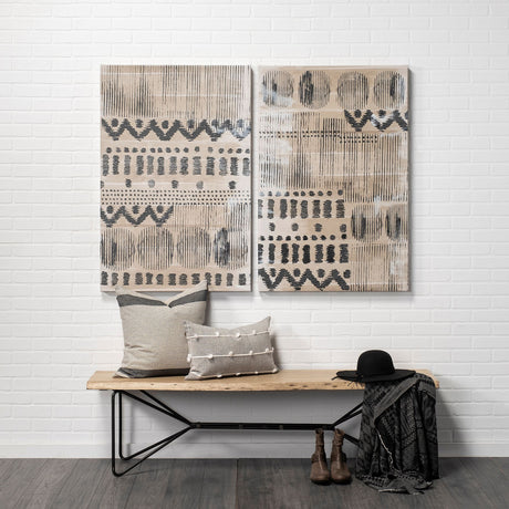 Papillion III 66L x 16W Blonde Wood And Iron Dining Bench from Mercana - Luna Furniture