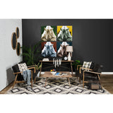 Rhino Blue by Mercana Studio a Hand Embellished Textured Canvas from Mercana - Luna Furniture