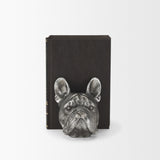 Bruno (Set of 2) 5L x 5W Silver American Bulldog Bookends from Mercana - Luna Furniture