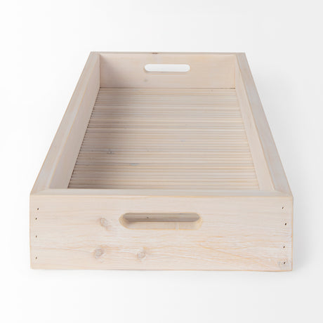 Horatio 28L x 12W Natural Wood Rectangular Serving Tray from Mercana - Luna Furniture