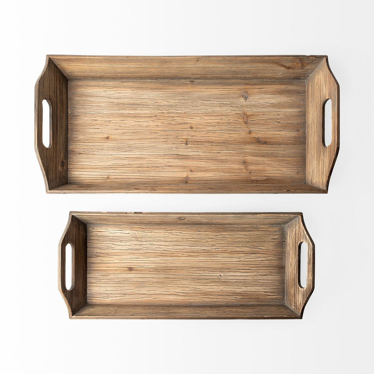 Tawny (Set of 2) Natural Wooden Trays from Mercana - Luna Furniture