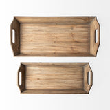 Tawny (Set of 2) Natural Wooden Trays from Mercana - Luna Furniture