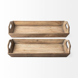 Tawny (Set of 2) Natural Wooden Trays from Mercana - Luna Furniture