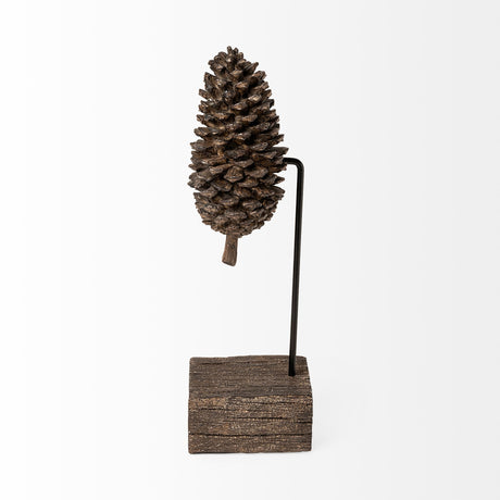 Pinterra (Small) 4L x 4W Brown Resin Pinecone Replica from Mercana - Luna Furniture