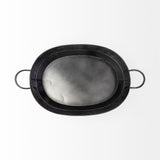 Reno 20L x 14W Black Metal Vintage Inspired Basket from Mercana - Luna Furniture